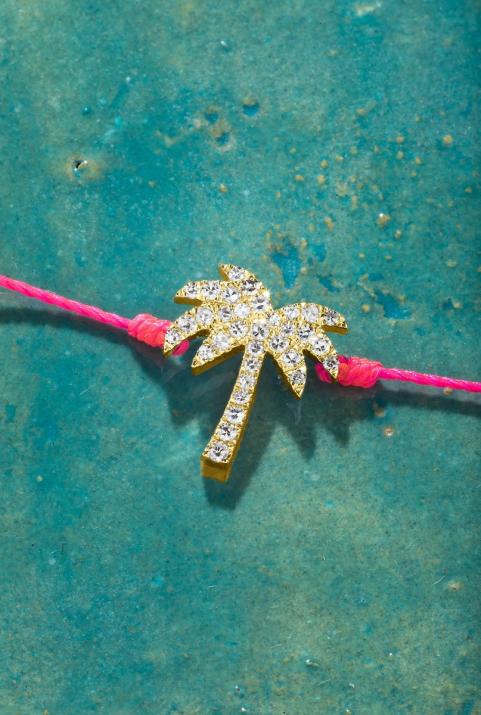 Sunnydays黄金钻石棕榈树细绳手链 - Redline - 0++