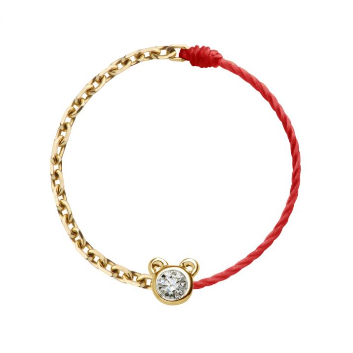 Mini Pure Bear 钢丝和链条环 黄金 - Redline