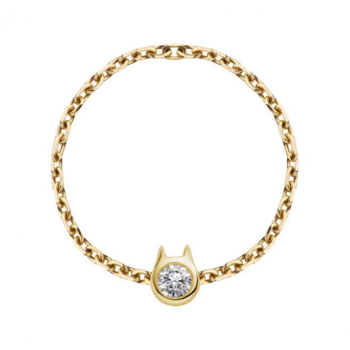 Mini pure Cat黄金链制戒指  - Redline - 0++