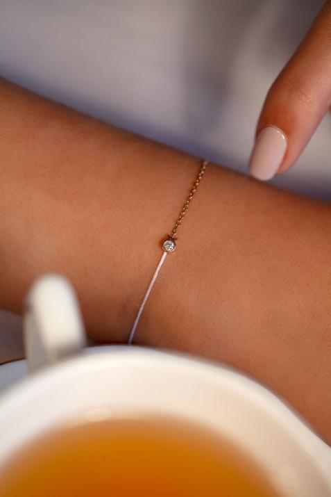 Mini Pure Fish黄金半绳半链手链 - Redline - 0++