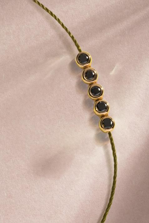 男士手镯河Kcolor线黄金 - Redline - 0++