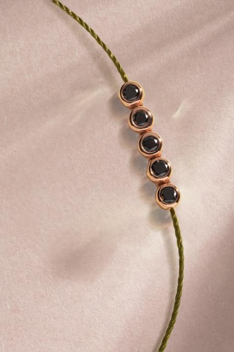 男士手镯河Kcolor线粉红色金色 - Redline - 0++