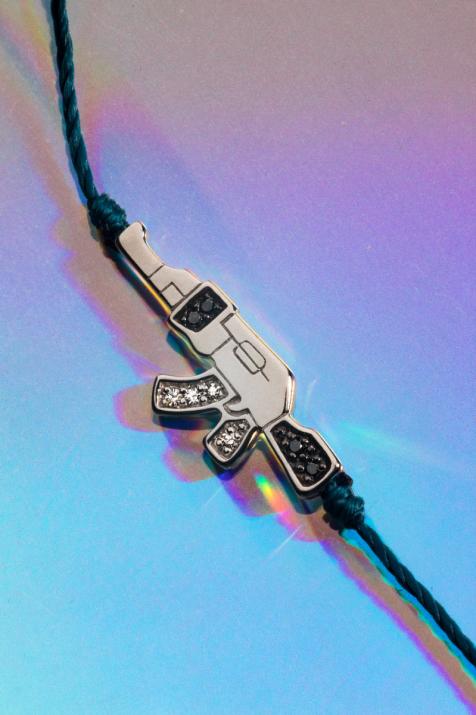 Pan Pan Pan 男士手链螺纹白金 - Redline - 0++