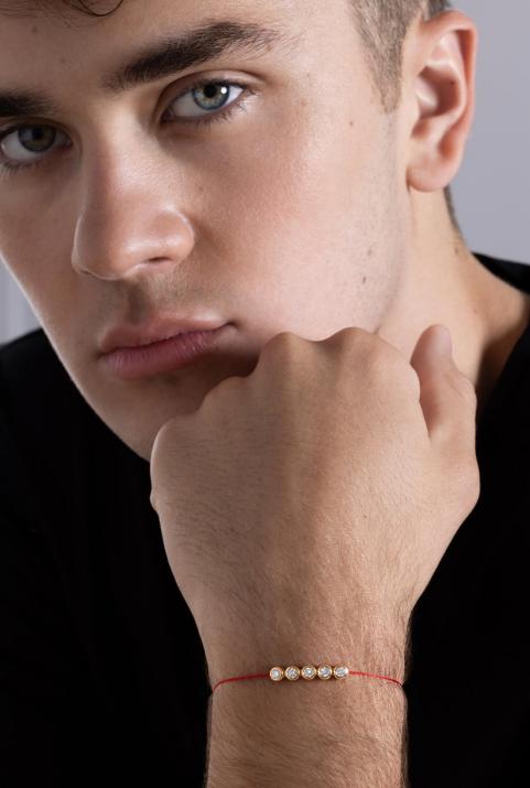 River 5 Pure 男式钢丝手镯玫瑰金色 - Redline - 0++