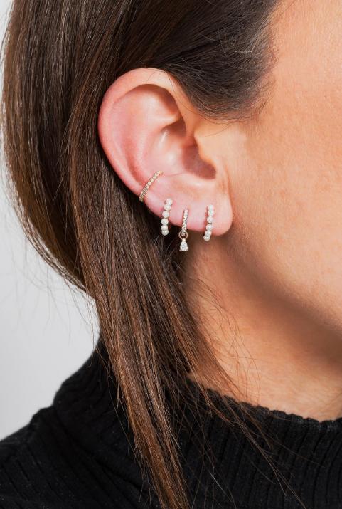 Ear Cuff Si Joli Diamant 耳环 玫瑰金色 - Redline - 0++