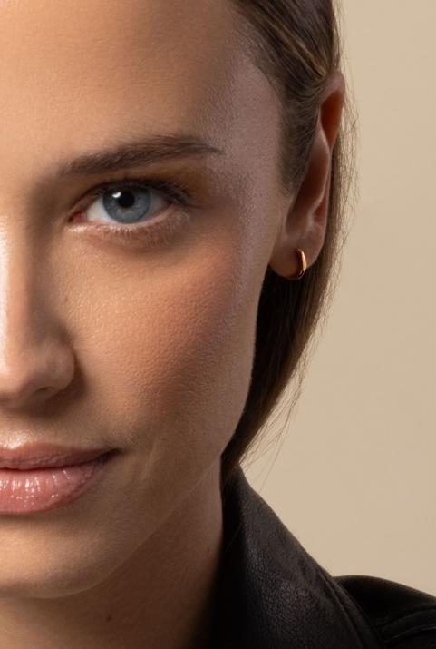 Si Joli Mini Creole Or 耳环 玫瑰金色 - Redline - 0++