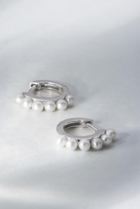 Si Joli Mini Creole Queen 耳环 白金 - Redline - 0++