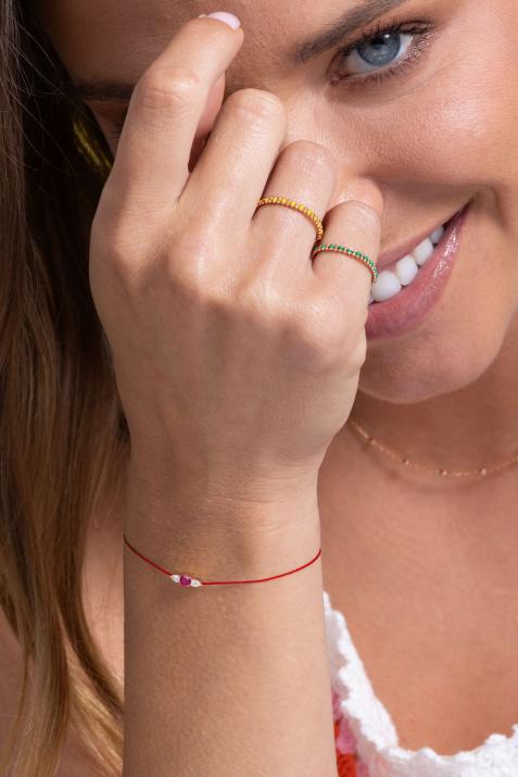 So Abby Rubis 半线半链手链玫瑰金色 - Redline - 0++