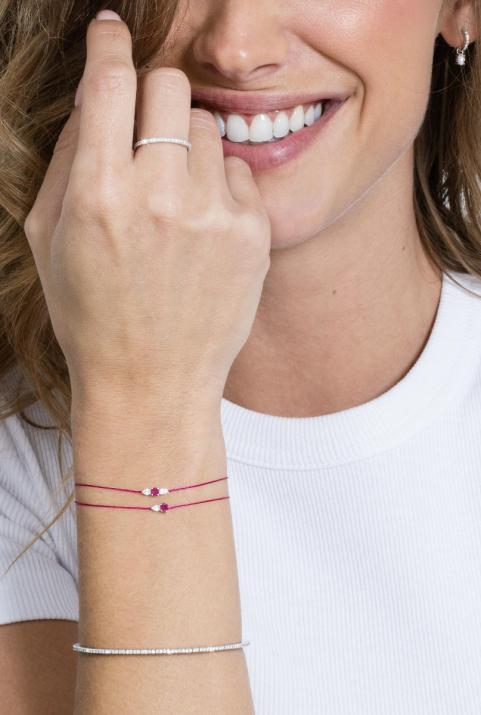 So Abby Rubis 线手链白金 - Redline - 0++