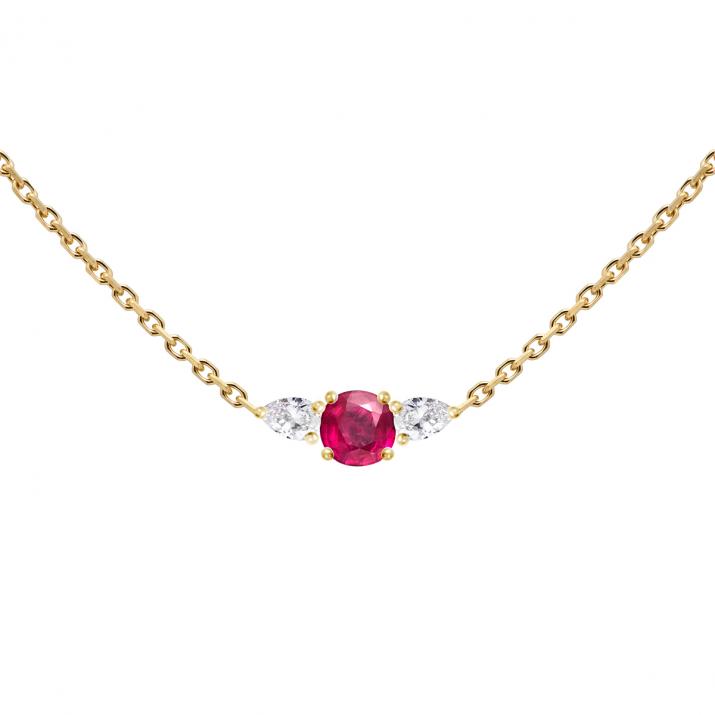 So Abby Rubis 链条项链 黄金 - Redline