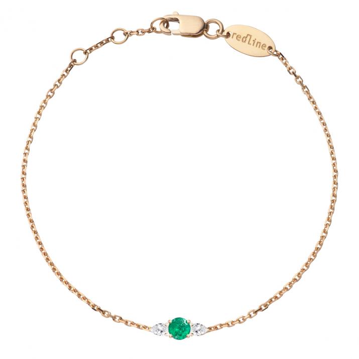 So Abby Emeraude 手链 玫瑰金色 - Redline