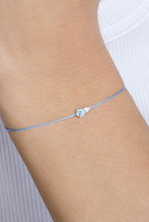 Abby Topaze 线手链白金 - Redline - 0++