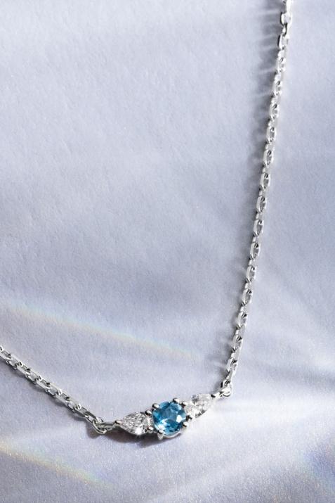 So Abby Topaze 链条项链 白金 - Redline - 0++