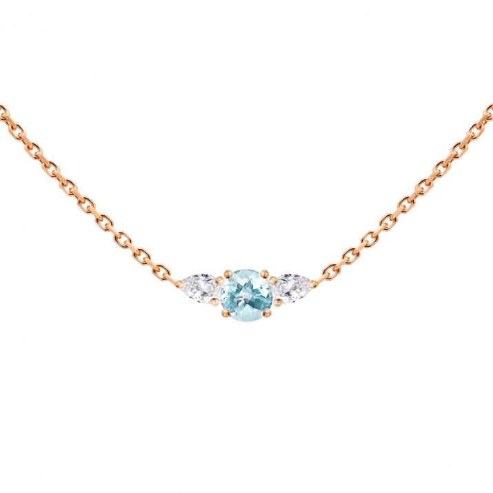 So Abby Topaze 链条项链 玫瑰金色 - Redline