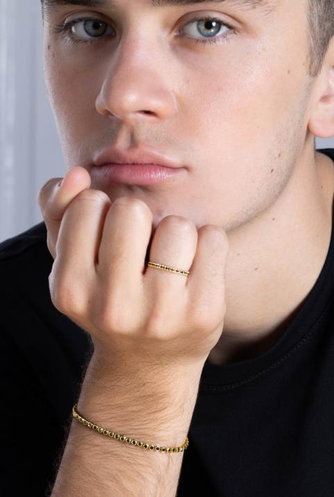 Mini River Kcolor 男士手镯 黄金 - Redline - 0++