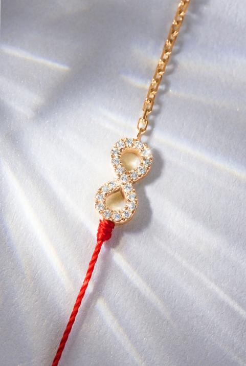 Elyseum 半线半链手链玫瑰金色 - Redline - 0++