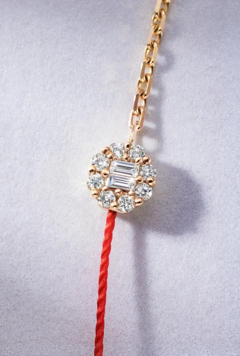 Melody 半线半链手链玫瑰金色 - Redline - 0++