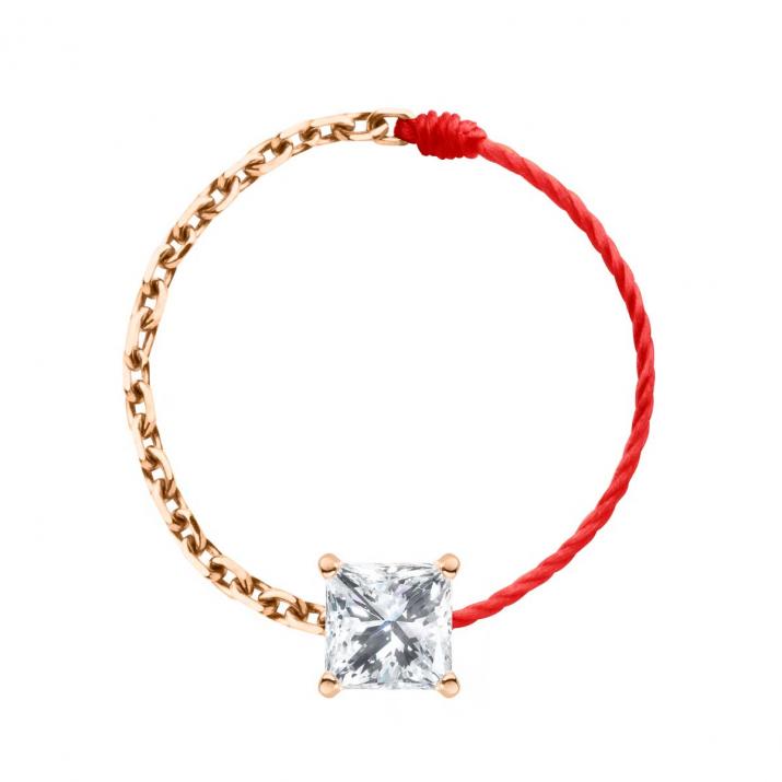 So Princesse 钢丝和链条环 玫瑰金色 - Redline