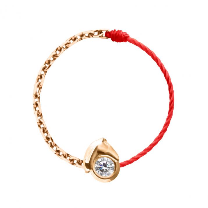 Mini Horse 钢丝和链条环 玫瑰金色 - Redline