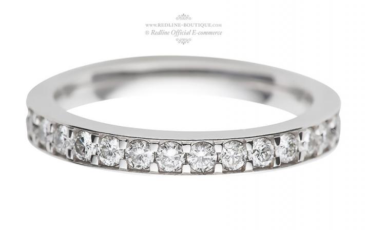 Diamée Magestic 1克拉圆形钻石白金戒指 - Redline