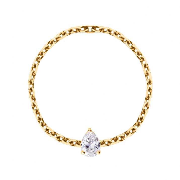 Altesse 0.10克拉水滴形钻石黄金戒指 - Redline - 0++