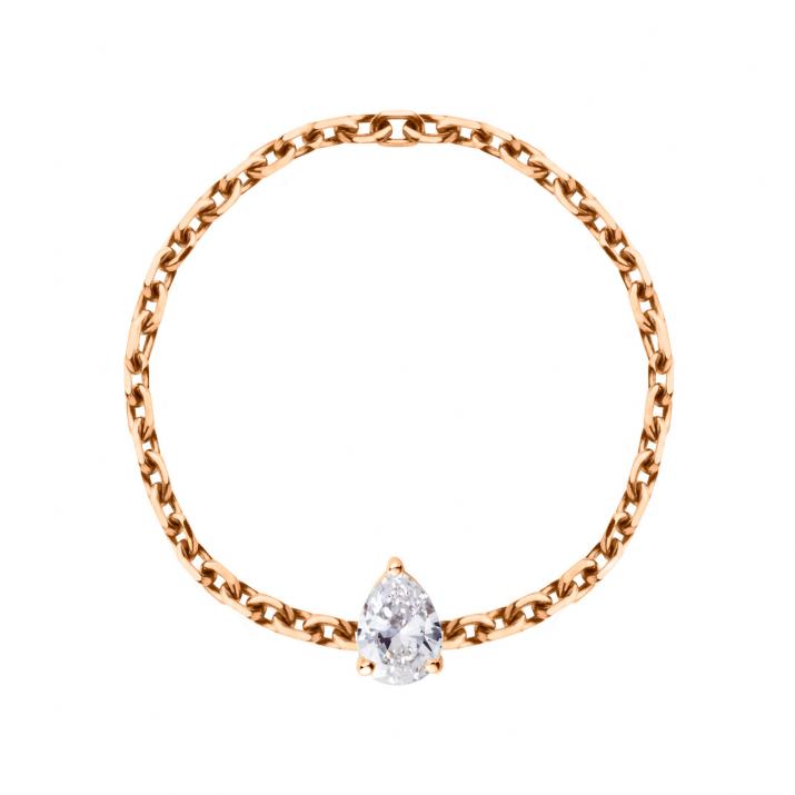 Altesse 0.10克拉水滴形钻石玫瑰金戒指 - Redline - 0++