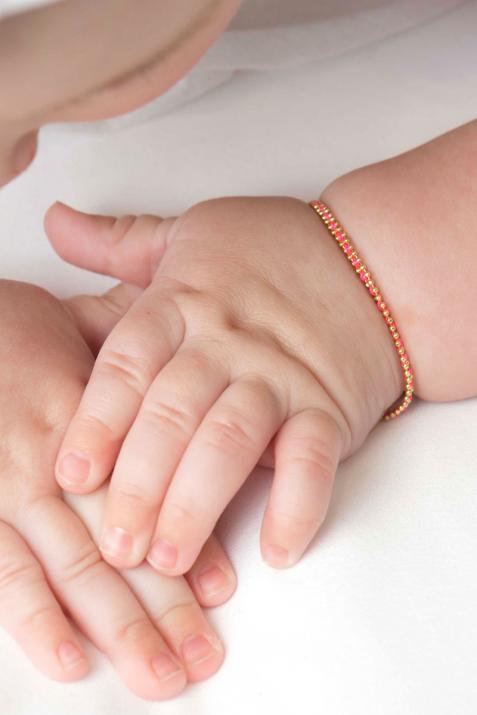 Aurore Bébé 0.01克拉圆形钻石黄金多绳女士手链 - Redline - 0++