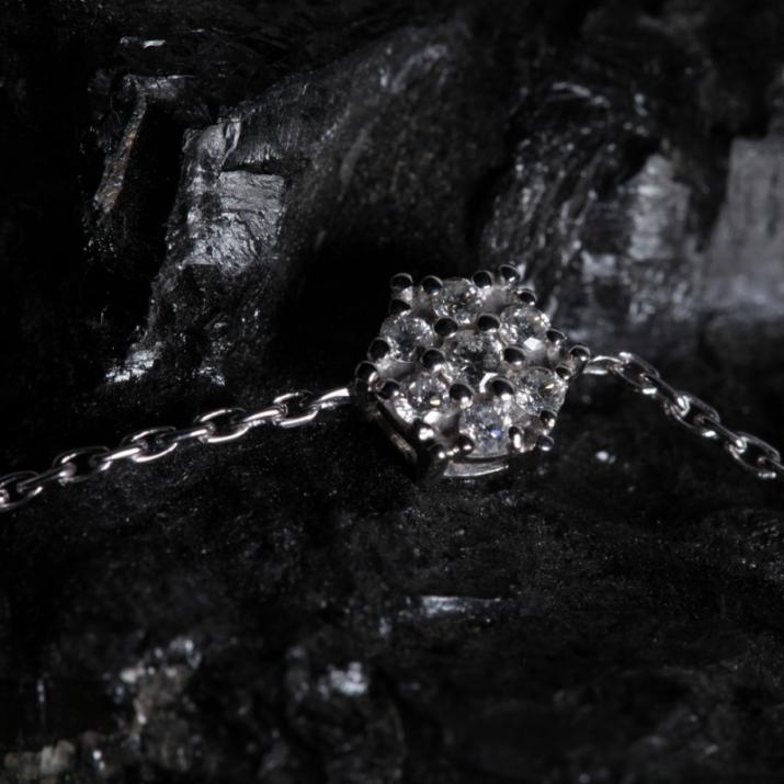 String Bracelet Babette White Gold RedLine Jewelry - Redline - 0++