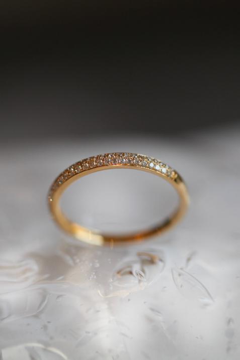 0.21克拉Amour黄金钻石戒指 - Redline - 0++