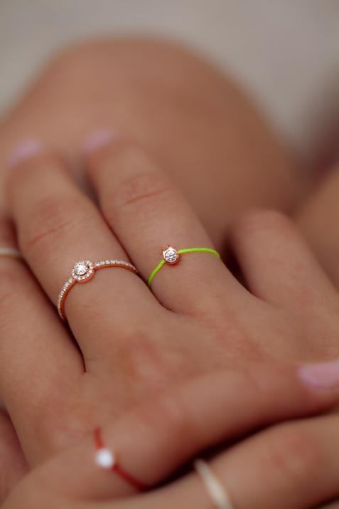 Mini pure Cat玫瑰金小猫戒指 - Redline - 0++