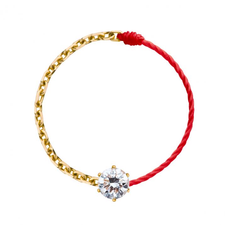 Absolu黄金半绳半链戒指 - Redline - 0++