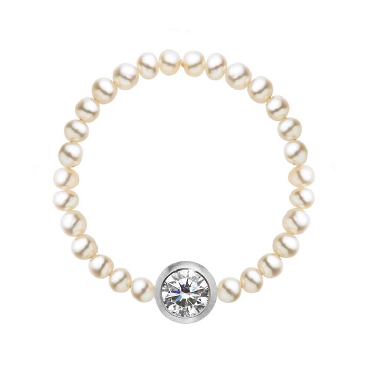 Diamond & Pearl Pure (S) 0.10克拉圆形钻石白金绳制戒指 - Redline - 0++