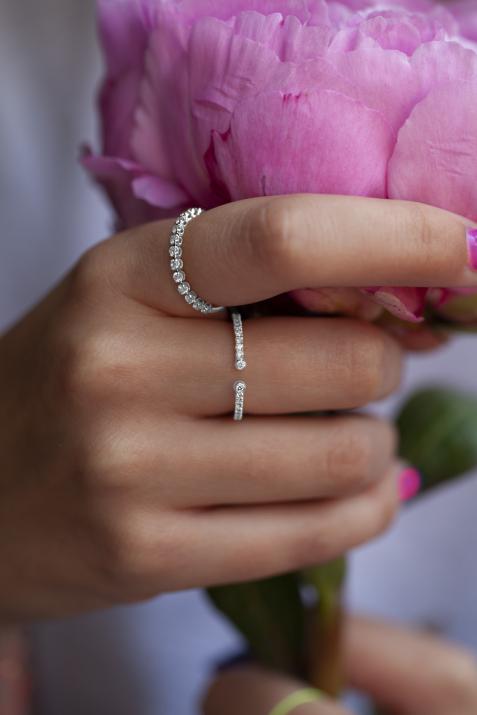 Marilyn 1.46克拉圆形钻石白金戒指 - Redline - 0++