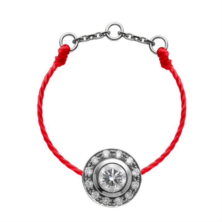 So Vip 0.26克拉圆形钻石黑金绳制戒指 - Redline - 0++