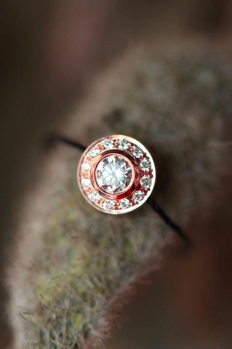 So Vip 0.26克拉圆形钻石玫瑰金绳制戒指 - Redline - 0++