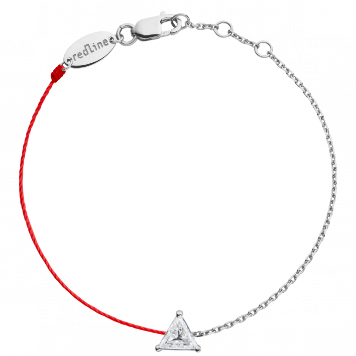 Son Impératrice 0.20克拉三角形钻石白金半绳半链女士手链 - Redline - 0++