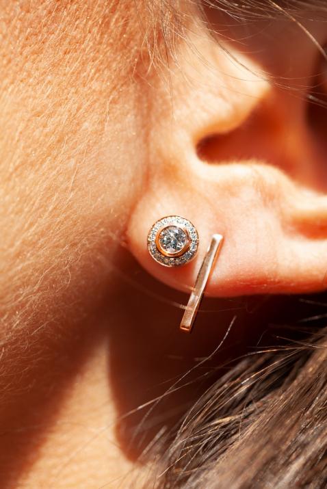 So Vip 0.52克拉圆形钻石玫瑰金耳饰 - Redline - 0++