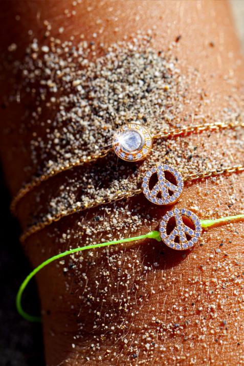 So Vip 0.26克拉圆形钻石白金链制女士手链 - Redline - 0++