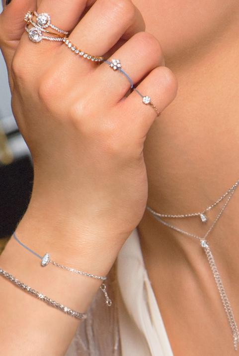 Mini Queen Full 球形白金绳制女士手链 - Redline - 0++