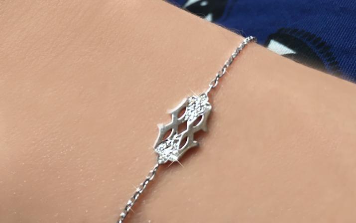 Chain Bracelet Lady Five White Gold RedLine Jewelry - Redline - 0++