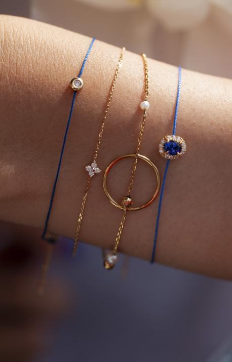 Nuit Perlée Aura 黄金链制女士手链 - Redline - 0++