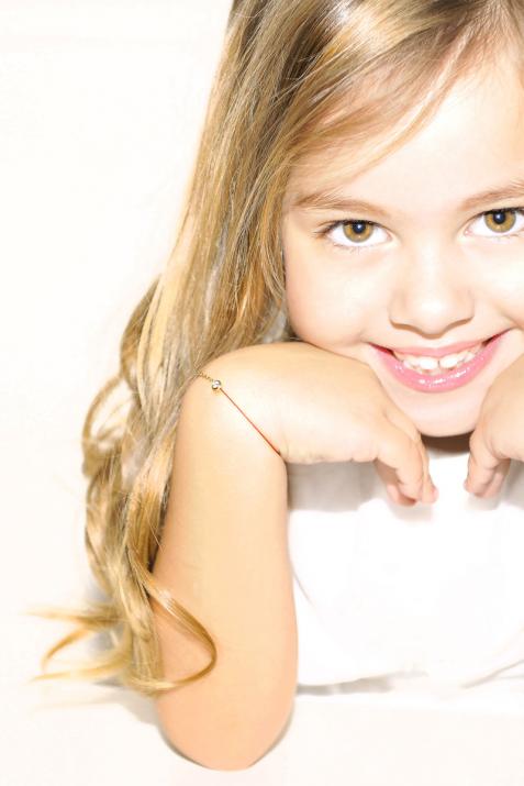 Pure Enfant 0.05克拉圆形钻石黄金半绳半链儿童手链 - Redline - 0++