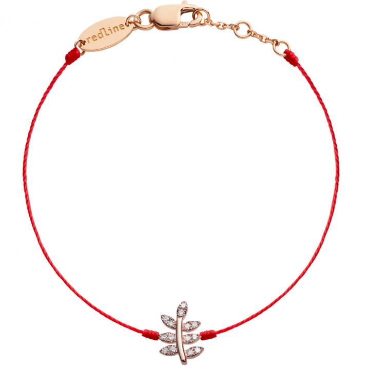 玫瑰金钻石新芽细绳手链 - Redline - 0++