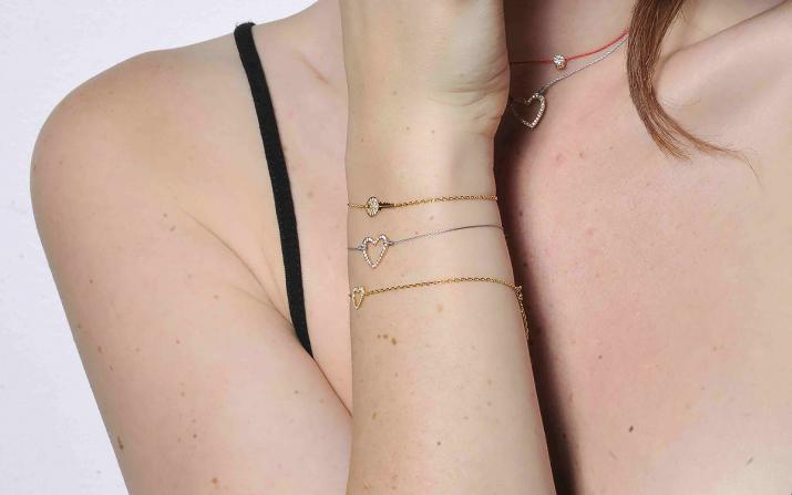 String Bracelet Love Pavé Yellow Gold RedLine Jewelry - Redline - 0++