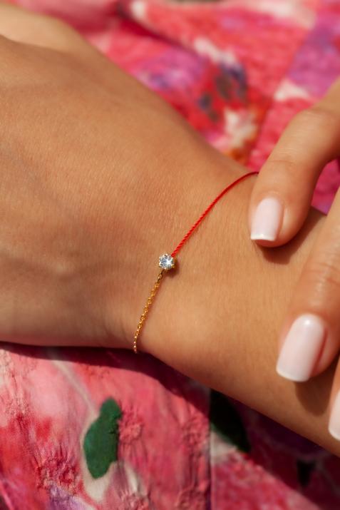 So Absolu半绳半链0.20克拉黄金手链 - Redline - 0++