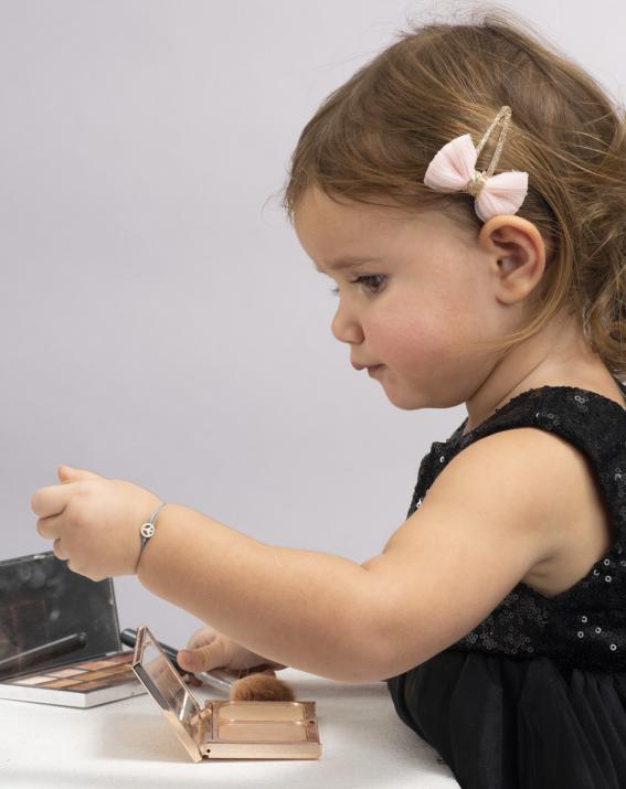 Mini Peace Bébé 0.12克拉和平圆形钻石黄金绳制儿童手链 - Redline - 0++