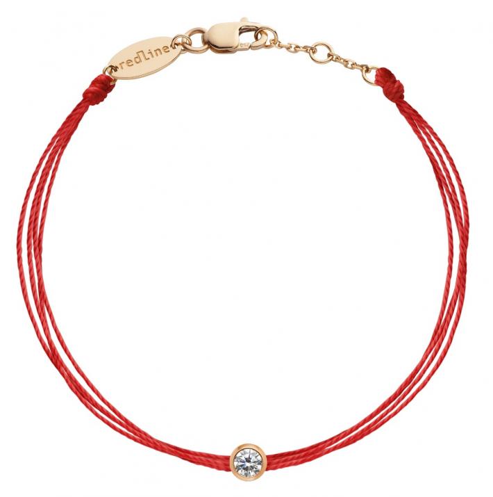 Pure Brodé 0.10克拉圆形钻石玫瑰金多绳男士手链 - Redline - 0++