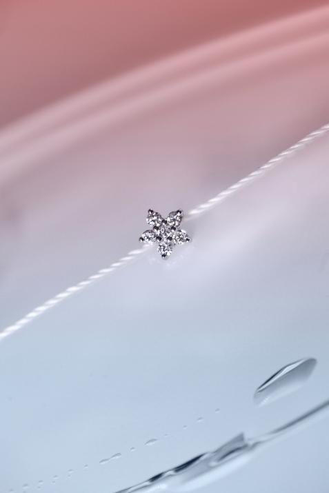 Nova 0.09克拉圆形钻石黄金绳制女士手链 - Redline - 0++