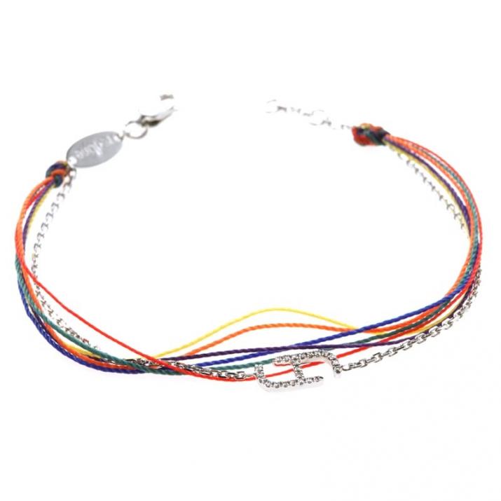 By Farrugia 0.50克拉圆形钻石白金链制女士手链 - Redline - 0++