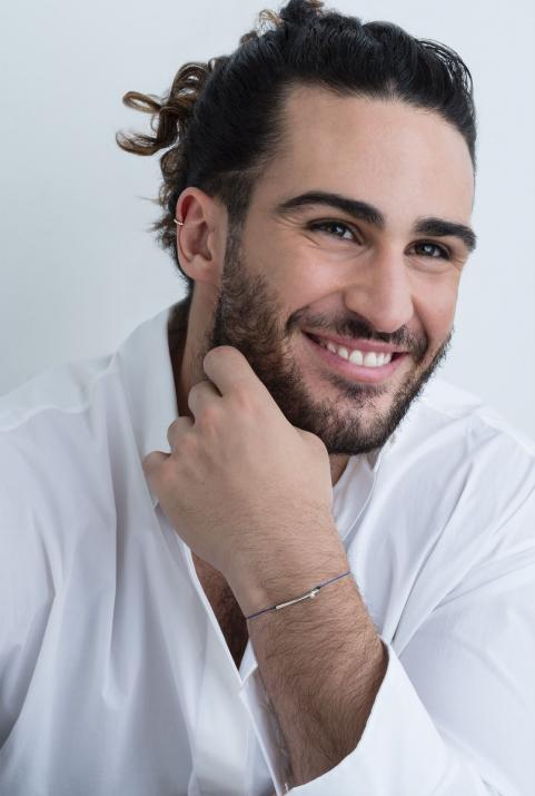 Tube 0.05克拉圆形钻石白金绳制男士手链 - Redline - 0++